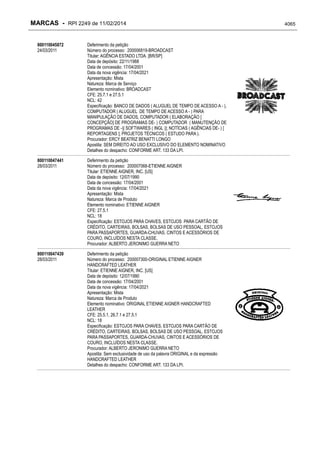 RPI - Marcas 2249 "Vervs Consultoria" 