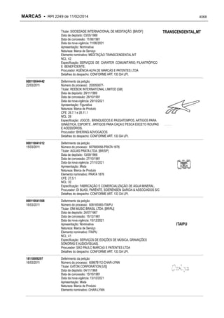 RPI - Marcas 2249 "Vervs Consultoria" 