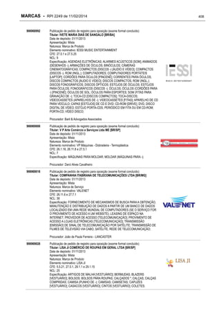 RPI - Marcas 2249 "Vervs Consultoria" 