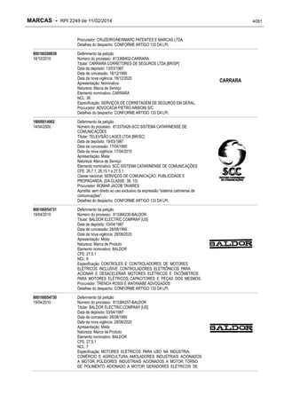 RPI - Marcas 2249 "Vervs Consultoria" 