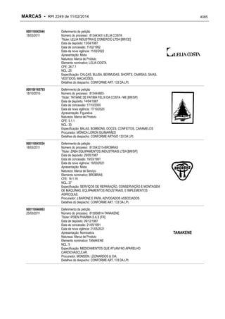 RPI - Marcas 2249 "Vervs Consultoria" 