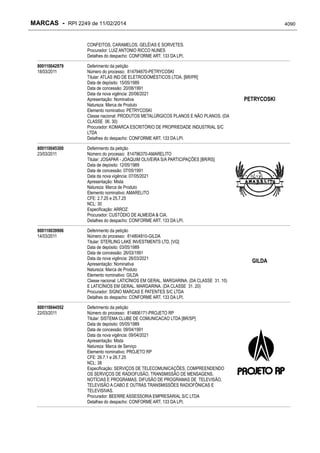 RPI - Marcas 2249 "Vervs Consultoria" 