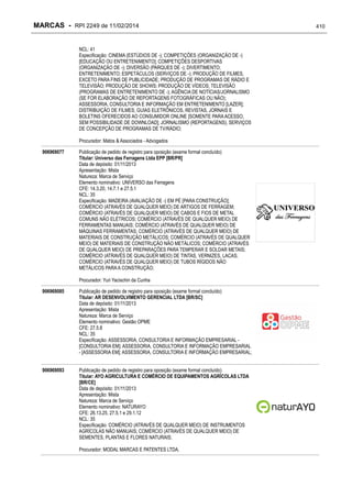 RPI - Marcas 2249 "Vervs Consultoria" 