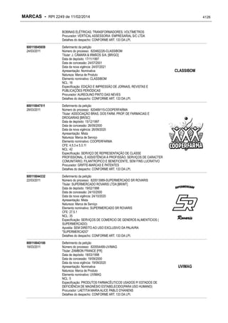 RPI - Marcas 2249 "Vervs Consultoria" 