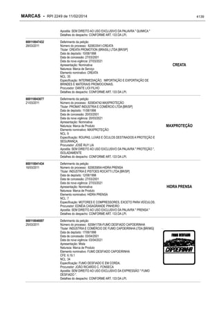 RPI - Marcas 2249 "Vervs Consultoria" 