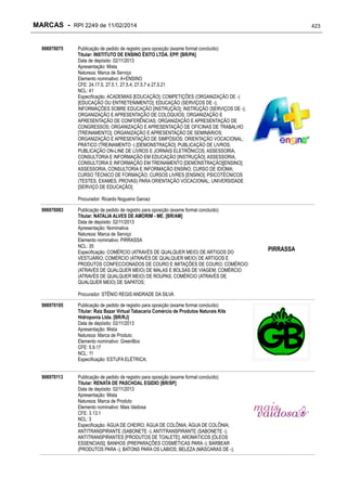 RPI - Marcas 2249 "Vervs Consultoria" 