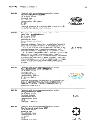 RPI - Marcas 2249 "Vervs Consultoria" 