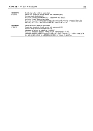 RPI - Marcas 2249 "Vervs Consultoria" 