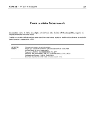 RPI - Marcas 2249 "Vervs Consultoria" 