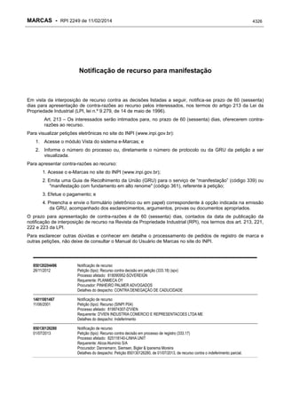 RPI - Marcas 2249 "Vervs Consultoria" 