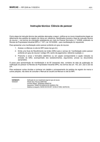 RPI - Marcas 2249 "Vervs Consultoria" 