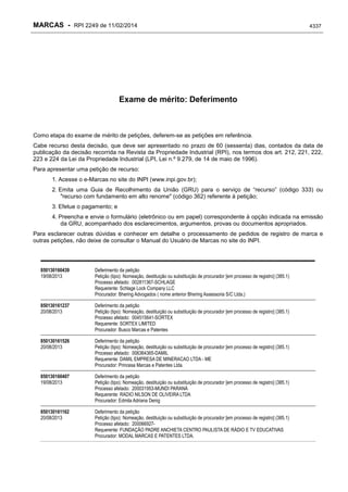 RPI - Marcas 2249 "Vervs Consultoria" 