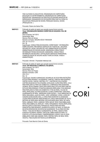 RPI - Marcas 2249 "Vervs Consultoria" 