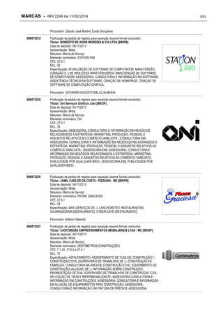 RPI - Marcas 2249 "Vervs Consultoria" 