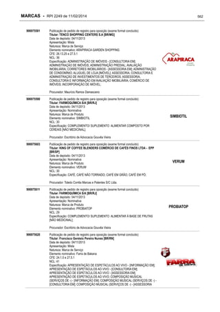 RPI - Marcas 2249 "Vervs Consultoria" 