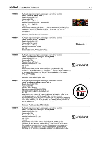 RPI - Marcas 2249 "Vervs Consultoria" 