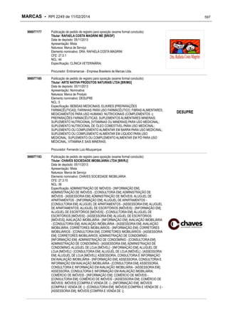 RPI - Marcas 2249 "Vervs Consultoria" 