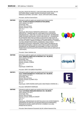 RPI - Marcas 2249 "Vervs Consultoria" 