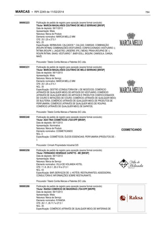 RPI - Marcas 2249 "Vervs Consultoria" 