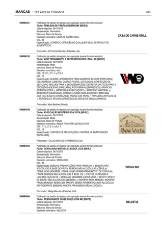 RPI - Marcas 2249 "Vervs Consultoria" 