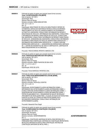 RPI - Marcas 2249 "Vervs Consultoria" 