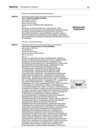 RPI - Marcas 2249 "Vervs Consultoria" 