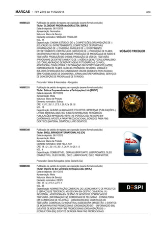 RPI - Marcas 2249 "Vervs Consultoria" 