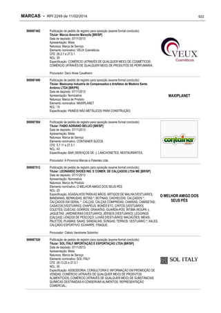 RPI - Marcas 2249 "Vervs Consultoria" 