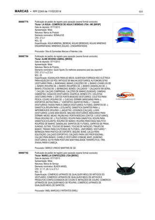 RPI - Marcas 2249 "Vervs Consultoria" 