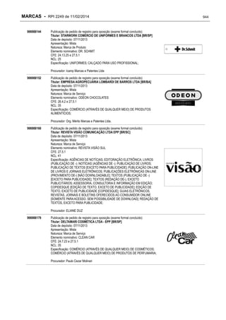 RPI - Marcas 2249 "Vervs Consultoria" 