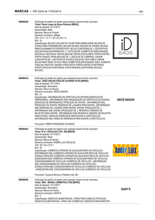 RPI - Marcas 2249 "Vervs Consultoria" 