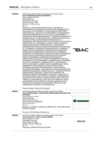 RPI - Marcas 2249 "Vervs Consultoria" 