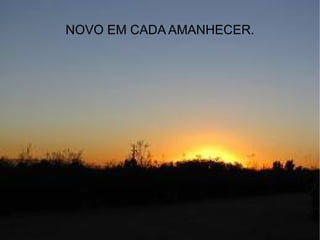 NOVO EM CADA AMANHECER. 