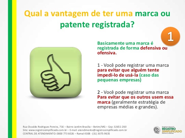 Registro Simplificado - Marcas e patentes
