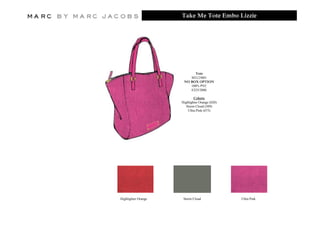 MARC JACOBS "LOLA" Women's Purple Tote Bag/Red