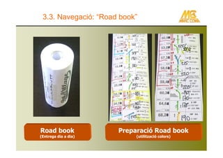3.3. Navegació: “Road book”




Road book             Preparació Road book
(Entrega dia a dia)        (utilització colors)
 