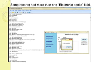Some records had more than one “Electronic books” field.