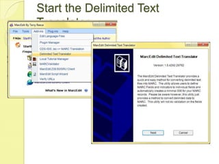 Start the Delimited Text Translator