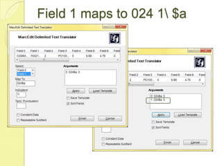 Field 1 maps to 024 1\ $a