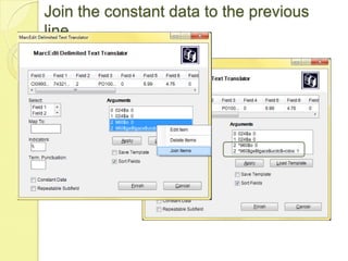 Join the constant data to the previous line