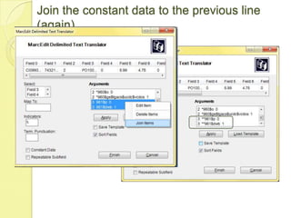 Join the constant data to the previous line (again)