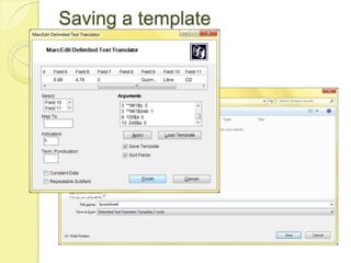 Saving a template