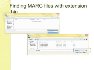 Finding MARC files with extension .bin