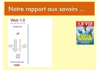 Notre rapport aux savoirs …
 