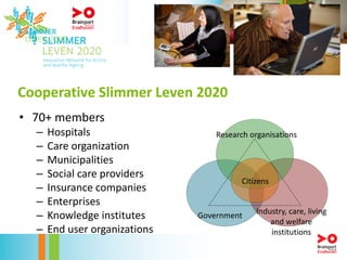 Core activities Cooperative Slimmer Leven
• Project initiation and development
• Connection
• Knowledge structure
• Agenda...