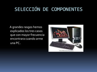 PROCESO DE INFORMACIONMicroprocesador de mas de 2.5 GH2 de  velocidad. 512 MB a 1 GB de RAM tarjeta de video con 128 a 256 MB de RAM.Tarjeta madre con característica avanzadas ( RAID, puertos  S-ATA puertos firewire, sonido 5.1 canales, etc.