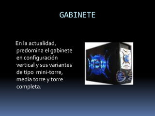 Todos los monitores de alto nivel incluyen el conector tradicional DB-15;pero solo algunos ( principalmente los  de cristal liquido), cuenta con el nuevo conector DV; y otros disponen también de entradas USB, BNC u otros interfaces.BOCINAS    Deben de tener blindaje magnético, para que su operación no  afecte el despliegue del monitor. Si no están bien aisladas, se producirá un leve temblor en los bordes de la pantalla.