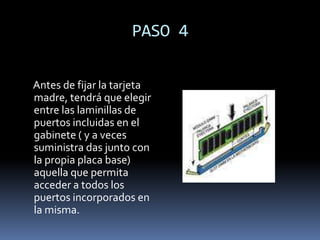 PASO 1     Para colocar la memoria, extraiga el modulo de RAM de su empaque.