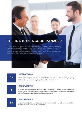 The Traits of a Good Manager