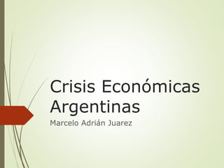 Crisis Económicas
Argentinas
Marcelo Adrián Juarez
 